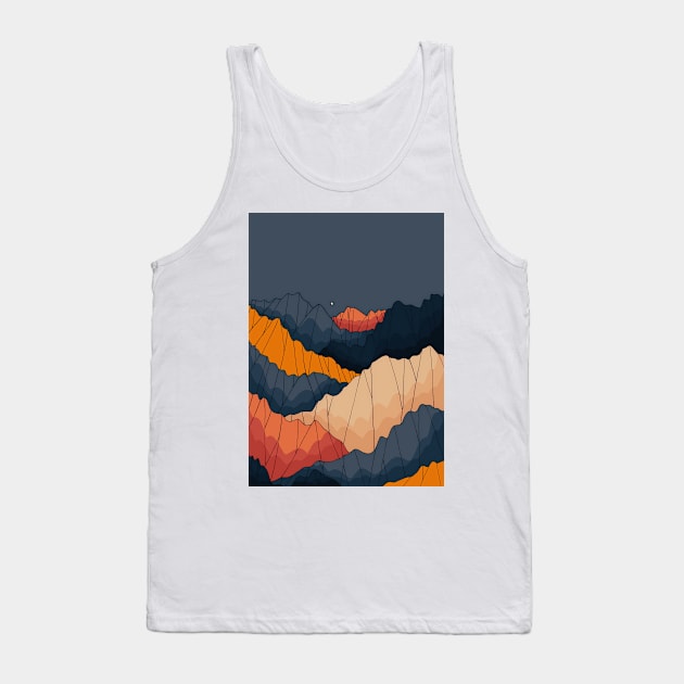 A dark blue sky Tank Top by Swadeillustrations